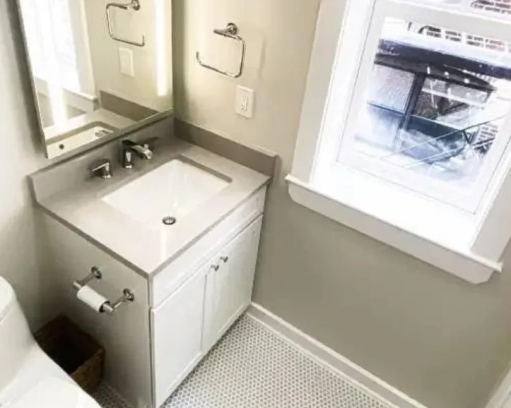 White-Bathroom-with-Custom-Glass-Door-in-Washington-DC-1